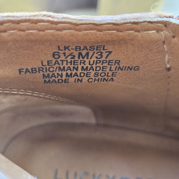 Lucky Brand Basel Bootie Toffee Brown Double zippers chunky block heel Size 6.5M - Picture 11 of 12